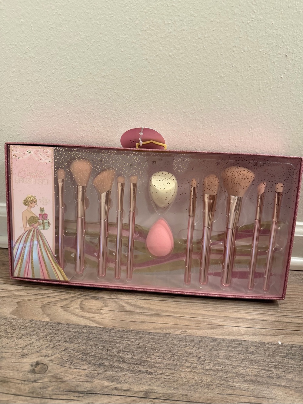 Nicole Miller Complete Makeup Brush Set Pink Rose Gold